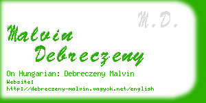 malvin debreczeny business card